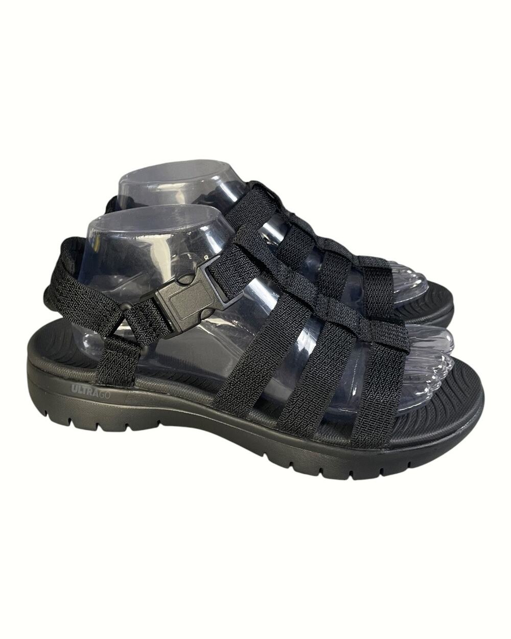 Skechers Women’s On The Go Black Woven Fabric Flex Sandals Size-8